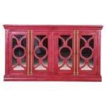 Blue City Decor Arched Reflection 4-Door Wooden Sideboard - Image 2