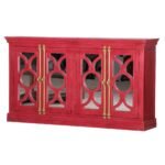 Blue City Decor Arched Reflection 4-Door Wooden Sideboard - Image 5