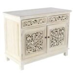 Buy Blue City Decor White Mist Jali Carved Sideboard | Wooden Sideboard | Living Room Furniture | Dining Room Furniture | Wooden Cabinet | Cabinet | Sideboard | Blue City Decor