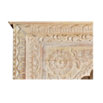 Blue City Decor Oasis Crest Carved Mango Wood Bookshelf - Image 3
