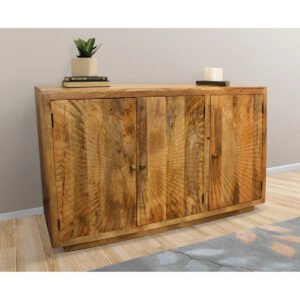 Buy Blue City Decor Traditional Artisan Solid Wood Sideboard | Wooden Sideboard | Living Room Furniture | Dining Room Furniture | Wooden Cabinet | Cabinet | Sideboard | Blue City Decor