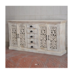 Blue City Decor Royal Artisan Hand-Carved Wood Sideboard - Image 2