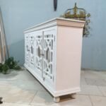 Blue City Decor Carved Arcadia Wooden Buffet Sideboard - Image 5