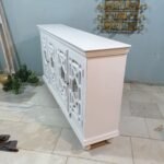 Blue City Decor Carved Arcadia Wooden Buffet Sideboard - Image 3