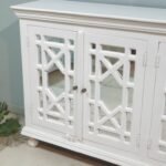 Blue City Decor Carved Arcadia Wooden Buffet Sideboard - Image 4