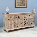 Blue City Decor Floral Crest Premium Wood Sideboard - Image 2