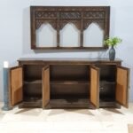 Blue City Decor Arched Reflections Solid Wood Cabinet - Image 4
