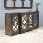Blue City Decor Arched Reflections Solid Wood Cabinet - Image 3