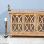 Blue City Decor Natural Crest Arched Glass Sideboard - Image 9