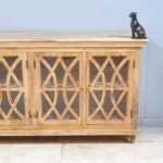 Blue City Decor Natural Crest Arched Glass Sideboard - Image 4