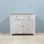 Buy Blue City Decor Ivory Crest Carved Sideboard with Drawers | Wooden Sideboard | Living Room Furniture | Dining Room Furniture | Wooden Cabinet | Cabinet | Sideboard | Blue City Decor