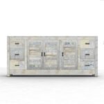 Buy Blue City Decor Ivory Haven Solid Wood Sideboard | Wooden Sideboard | Living Room Furniture | Dining Room Furniture | Wooden Cabinet | Cabinet | Sideboard | Blue City Decor