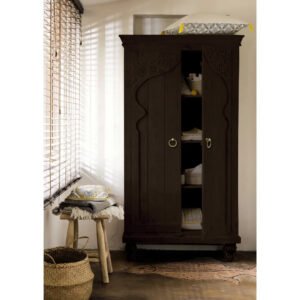 Buy Blue City Decor Walnut Heritage Storage Cupboard | Wardrobe | Wooden Wardrobe | Almirah | Wooden Almirah | Bedroom Furniture | Solid Wood Furniture | Blue City Decor