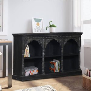 Buy Blue City Decor Mehrab Heritage Mango Wood Display Unit | Bookshelf | Wooden Bookshelf | Living Room Furniture | Dining Room Furniture | Wooden Crockery Unit | Crockery Unit | Display Unit | Wooden Display Unit | Blue City Decor