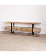 Blue City Decor Industrial Mango Wood TV Cabinet - Image 2