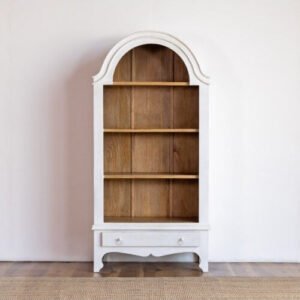 Buy Blue City Decor Urban Crest Hand-Carved Mango Bookshelf | Bookshelf | Wooden Bookshelf | Living Room Furniture | Dining Room Furniture | Wooden Crockery Unit | Crockery Unit | Display Unit | Wooden Display Unit | Blue City Decor