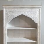 Blue City Decor Grande Mehrab Hand-Carved Wood Bookshelf - Image 7