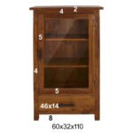 Blue City Decor Honeycrest Glazed Wood Bookcase - Image 4