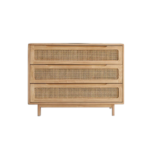 Blue City Decor CaneCraft Natural Wooden Chest of Drawers - Image 3