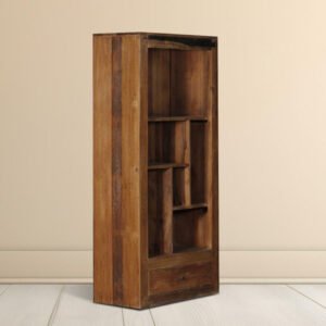 Buy Blue City Decor Vintage Carved Solid Wood Bookshelf | Bookshelf | Wooden Bookshelf | Living Room Furniture | Dining Room Furniture | Wooden Crockery Unit | Crockery Unit | Display Unit | Wooden Display Unit | Blue City Decor