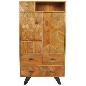Buy Blue City Decor Heritage Royale Wooden Cupboard | Wardrobe | Wooden Wardrobe | Almirah | Wooden Almirah | Bedroom Furniture | Solid Wood Furniture | Blue City Decor