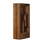 Blue City Decor Vintage Carved Solid Wood Bookshelf - Image 3