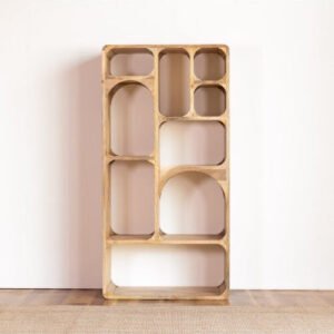 Buy Blue City Decor Mango Royale Hand-Carved Bookcase | Bookshelf | Wooden Bookshelf | Living Room Furniture | Dining Room Furniture | Wooden Crockery Unit | Crockery Unit | Display Unit | Wooden Display Unit | Blue City Decor