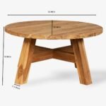 Blue City Decor Natural Classic Wooden Coffee Table - Image 2