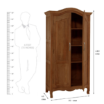 Blue City Decor Honey Glow Mango Wood Wardrobe - Image 7