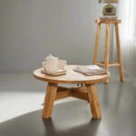 Blue City Decor Natural Classic Wooden Coffee Table - Image 3