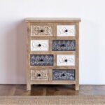Buy Blue City Decor Artisan Carved Solid Wood Chest of Drawers | Chest of Drawers | Wooden Chest of Drawers | Bedroom Furniture | Living Room Furniture | Solid Wood Furniture | Blue City Decor