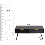 Blue City Decor Blackline Modern Solid Wood Coffee Table - Image 6