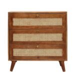 Blue City Decor Rattan Weave Mango Wood Chest - Image 4
