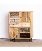 Blue City Decor Vintage Carved Artisan Chest - Image 3