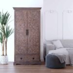Buy Blue City Decor Regal Craft Solid Wood Almirah | Wardrobe | Wooden Wardrobe | Almirah | Wooden Almirah | Bedroom Furniture | Solid Wood Furniture | Blue City Decor