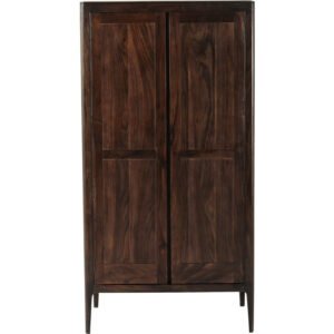 Buy Blue City Decor Walnut Streamline Solid Wood Wardrobe | Wardrobe | Wooden Wardrobe | Almirah | Wooden Almirah | Bedroom Furniture | Solid Wood Furniture | Blue City Decor