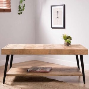 Buy Blue City Decor Classic Patterned Solid Wood Coffee Table | Coffee Table | Wooden Coffee Table | Living Room Furniture | Solid Wood Furniture | Blue City Decor