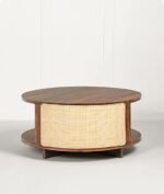 lue City Decor Mango Weave Round Coffee Table - Image 2