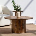 Buy Blue City Decor Handcrafted Natural Solid Wood Coffee Table | Coffee Table | Wooden Coffee Table | Living Room Furniture | Solid Wood Furniture | Blue City Decor