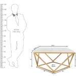 Blue City Decor Golden Atelier Marble-Top Coffee Table - Image 5