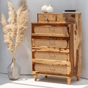 Buy Blue City Decor Sheesham Elite 6-Drawer Chest | Chest of Drawers | Wooden Chest of Drawers | Bedroom Furniture | Living Room Furniture | Solid Wood Furniture | Blue City Decor