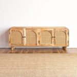 Buy Blue City Decor Mango Weave Media TV Stand | Bookshelf | Wooden Bookshelf | Living Room Furniture | Dining Room Furniture | Wooden Crockery Unit | Crockery Unit | Display Unit | Wooden Display Unit | Blue City Decor