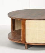 lue City Decor Mango Weave Round Coffee Table - Image 4