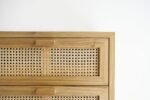 Blue City Decor Rattan Crest Wooden Chest of Drawers - Image 3
