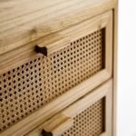 Blue City Decor Rattan Crest Wooden Chest of Drawers - Image 2