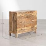 Blue City Decor Mango Crest Hand-Carved Wooden Chest of Drawers - Image 2
