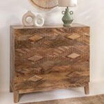 Buy Blue City Decor Mango Crest Hand-Carved Wooden Chest of Drawers | Chest of Drawers | Wooden Chest of Drawers | Bedroom Furniture | Living Room Furniture | Solid Wood Furniture | Blue City Decor