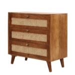 Blue City Decor Rattan Weave Mango Wood Chest - Image 3