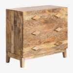Blue City Decor Mango Crest Hand-Carved Wooden Chest of Drawers - Image 3