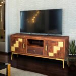Blue City Decor Regal Hand-Carved Solid Wood TV Stand - Image 6